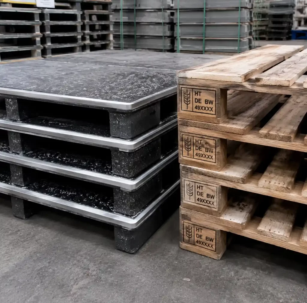 ISPM 15 exempt GMT pallets for international brick trade compliance