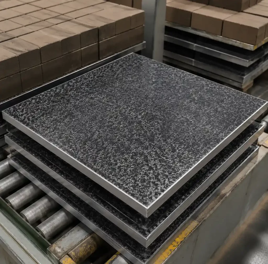 GMT pallets with recycled content in sustainable brick manufacturing facility