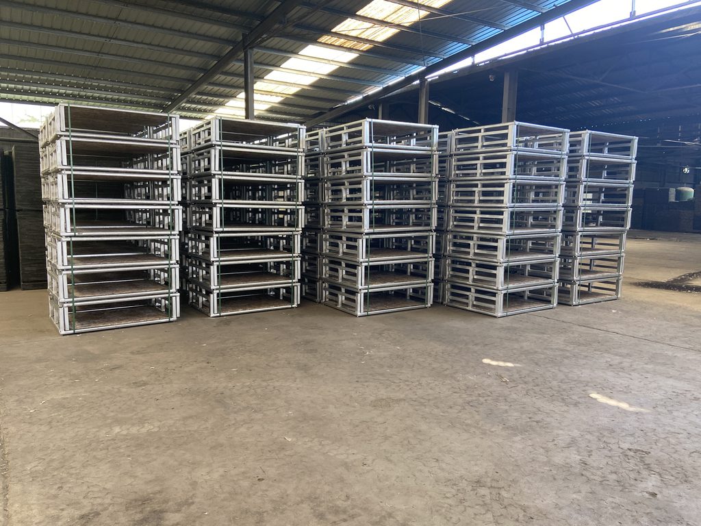 Airflow circulation patterns with GMT pallets in brick curing chamber